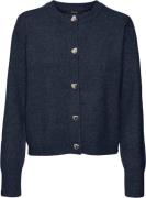 Vero Moda Vmfiona LS Short Button Cardigan GA Kvinde Navy Blazer/melan...