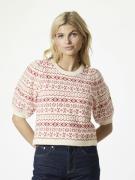 Neo Noir Abi Vintage Knit Blouse Kvinde Red Kortærmet Strik Str 40 - U...