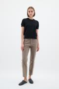 InWear Emmyiw Slim Pant Kvinde Sandy Grey Bukser Med Smalle Ben Slim F...