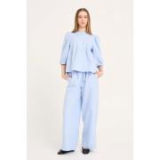 A-VIEW Betty Pants Kvinde Light Blue/white Stripe Bukser Str 40 - hos ...