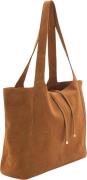 MANGO Suede Leather Shopper bag U - Skuldertasker Læder hos Magasin