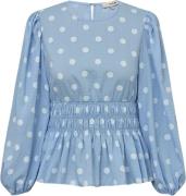 A-VIEW Elinor Blouse Kvinde Blue/white Langærmede Bluser Str 40 - hos ...