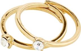 Pilgrim SKY Rings, 2in-1 set, Gold-plated one size - Ringe hos Magasin