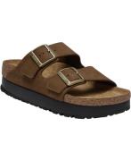 Birkenstock Arizona Flex Platform Lenb Dark Tea Kvinde Dark Tea Flade ...