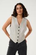 Kaffe Kakaysa Waistcoat Kvinde Grey Pinstripe Veste Str 40 - hos Magas...