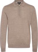 Matinique Mapolo Knit LS Mand Khaki Melange Langærmede Poloer Regular ...