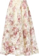 Ida Sjöstedt Gardenia Skirt Kvinde Creme Red Floral Maxi Nederdele Str...