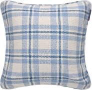 Lexington Checked Organic Heavy Cotton Pillow Cover Blue/white Str 50x...