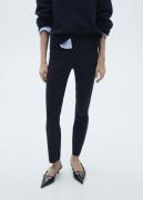 MANGO Crop Skinny Trousers Kvinde Navy Bukser Med Smalle Ben Str 44 - ...