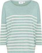 Saint Tropez Milasz Rneck St. Pullover Kvinde Granite Green Mel Ice St...