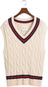 Gant Cable Vest Mand Cream Cardigans Str M - hos Magasin