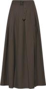 Bruuns Bazaar Carotabbtuva Skirt Kvinde Dark Concrete Maxi Nederdele S...