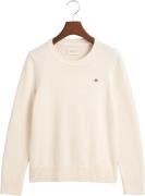 Gant Classic Cotton Cneck Kvinde Cream Sweaters Str S - hos Magasin