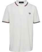 Fred Perry M3600 Mand Snwht/bred/nvy Kortærmede Poloer Str L - Bomuld ...