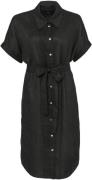 Sand Linen Dress Peppa SS Kvinde Sort Midi Kjoler Str L - hos Magasin