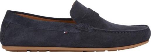 Tommy Hilfiger Casual Hilfiger Suede Driver Mand Desert Sky Loafers St...