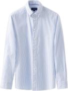 ETON Light Blue Striped Royal Oxford Shirt Contemporary Fit Mand Lyseb...