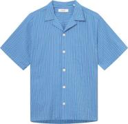 Forét Peer SS Shirt Mand Blue Kortærmede Skjorter Str L - hos Magasin