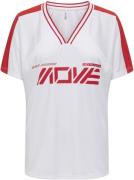 ONLY Onlbella S/S Sport Vneck TOP JRS Kvinde Bright White/move In Red ...