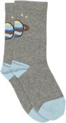 Melton Planet Socks Str 23/26 - Light Grey Melange Strømper hos Magasi...