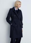 MANGO Trench Coat. - Polana Kvinde Navy Trenchcoats Str L - hos Magasi...