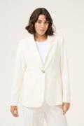 Kaffe Kasakura Blazer Kvinde Chalk Blazere Str 40 - Polyester hos Maga...