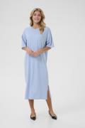 Kaffe Kaedna 1/2 Sleeve Dress Kvinde Soft Chambray Midi Kjoler Str L -...