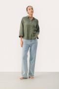 Part Two Cindiepw SH Kvinde Agave Green Skjorter Relaxed Fit Str 40 - ...