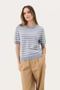 Part Two Everlottapw PU Kvinde Tradewinds Whitecap Stripe Sweaters Reg...