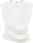 MANGO Draped Sleeveless Tshirt Kvinde Natural White Kortærmede T-shirt...